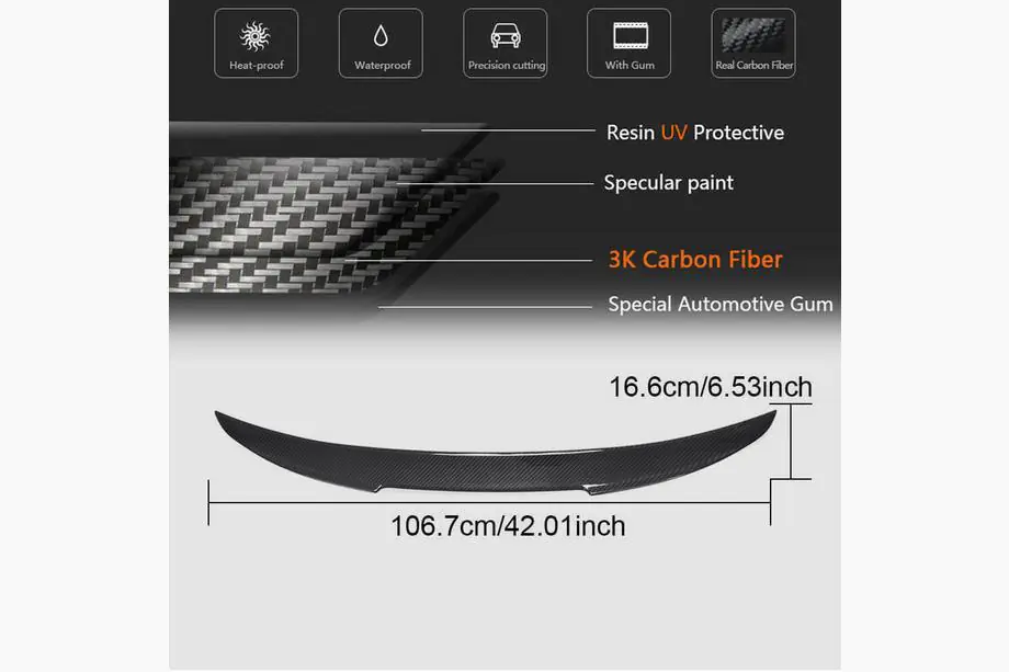 BMW 8 Series G14/G15/G16 2018- Aileron PSM-Style (pour G16/F93, Carbone) Photo 9