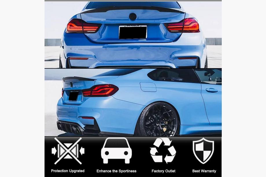 BMW 4 Series F32/F33/F36 2012-2020 Aileron M4-Style V2 (pour F82, Carbone) Photo 2
