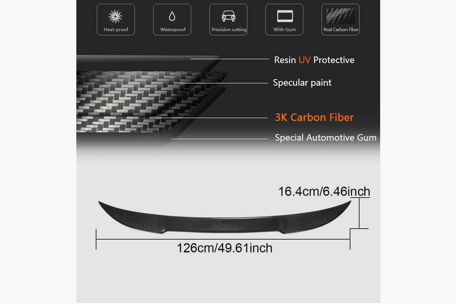 BMW X4 G02 2018- Aileron M4-Style V2 (Carbone) Photo 5