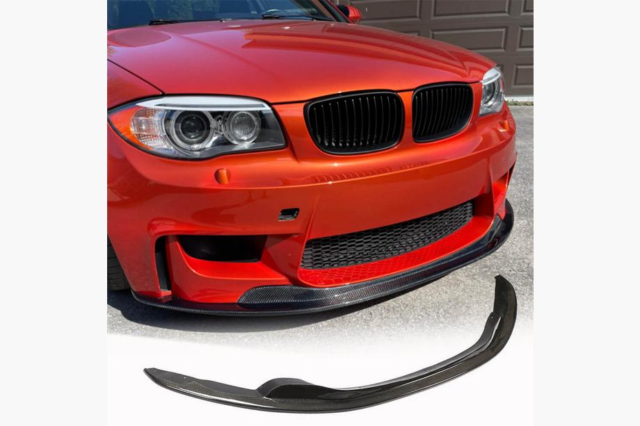 BMW 1 Series E81/E82/E87/E88 2004-2011 Lame avant V1 pour 1M E82, Carbone Photo 1