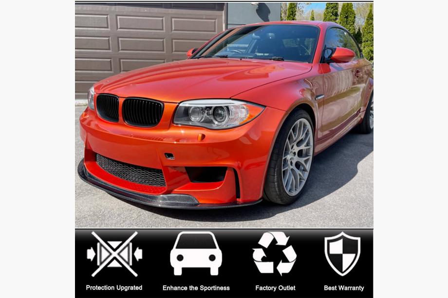 BMW 1 Series E81/E82/E87/E88 2004-2011 Lame avant V1 pour 1M E82, Carbone Photo 2