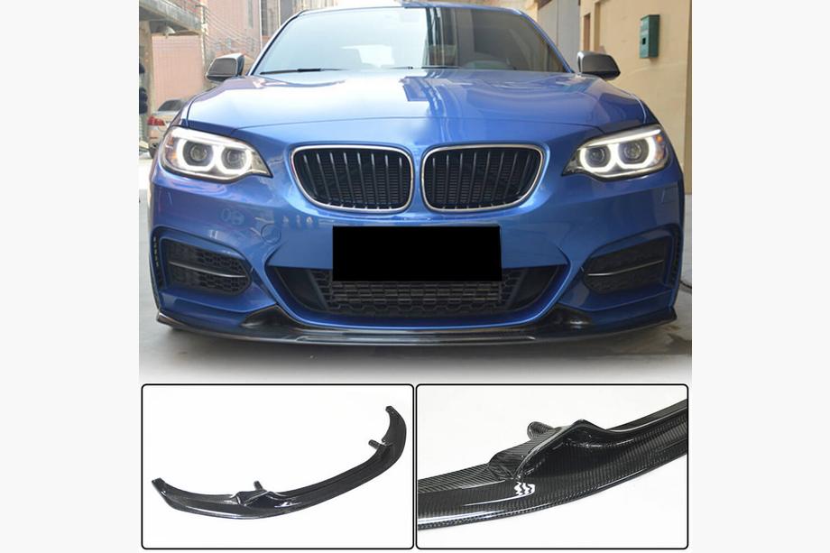 BMW 2 Series F22/F23 2014-2021 Lame de Pare-chocs Avant V1 pour F22/F23 M-Sport, Carbone Photo 1