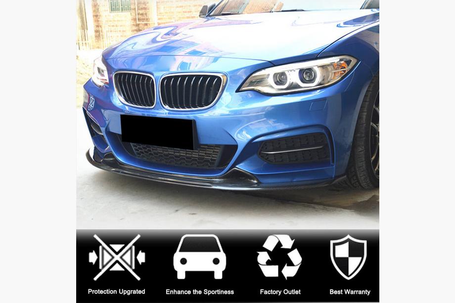 BMW 2 Series F22/F23 2014-2021 Lame de Pare-chocs Avant V1 pour F22/F23 M-Sport, Carbone Photo 2