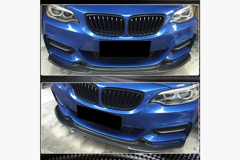BMW 2 Series F22/F23 2014-2021 Lame de Pare-chocs Avant V1 pour F22/F23 M-Sport, Carbone Photo 3