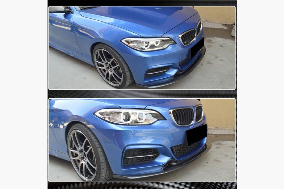 BMW 2 Series F22/F23 2014-2021 Lame de Pare-chocs Avant V1 pour F22/F23 M-Sport, Carbone Photo 4