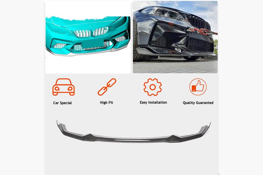 BMW 2 Series F22/F23 2014-2021 Lame avant Lip V3 pour F87 M2 Competition, Carbone Photo 3