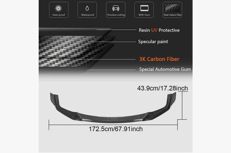 BMW 2 Series F22/F23 2014-2021 Lame avant Lip V3 pour F87 M2 Competition, Carbone Photo 7