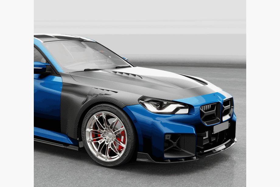 BMW 2 Series G42 2021- Lame avant V2 pour G87, carbone Photo 2