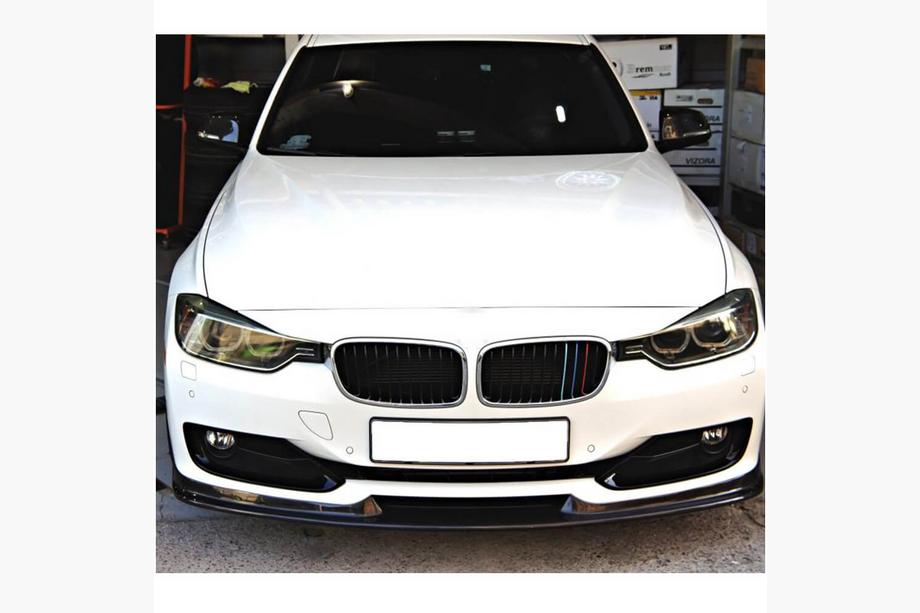 BMW 3 Series F30/F31 2012-2019 Lame avant pare-chocs Lip (pour F30 Base 2012-2015, Carbone) Photo 2