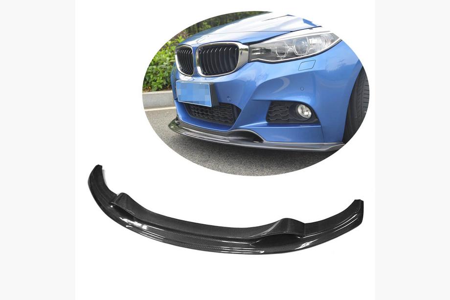 BMW 3 Series F34 2013–2020 Lame de Pare-chocs Avant V-Style (pour F34 M-Sport, Carbone) Photo 1