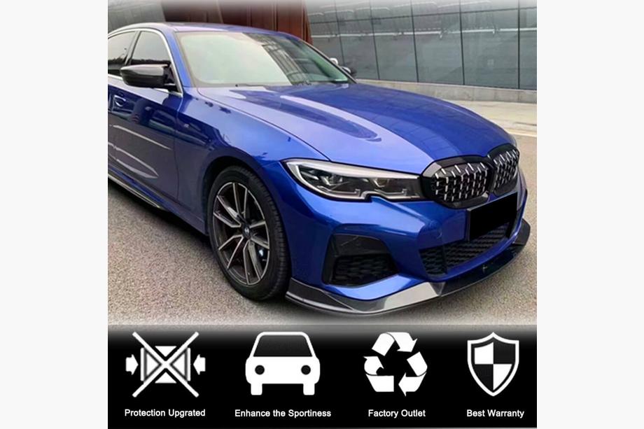 BMW 3 Series G20/G21 2018- Lame de Pare-chocs Avant AC-Style (pour M-Sport 2018-2022, Carbone) Photo 4