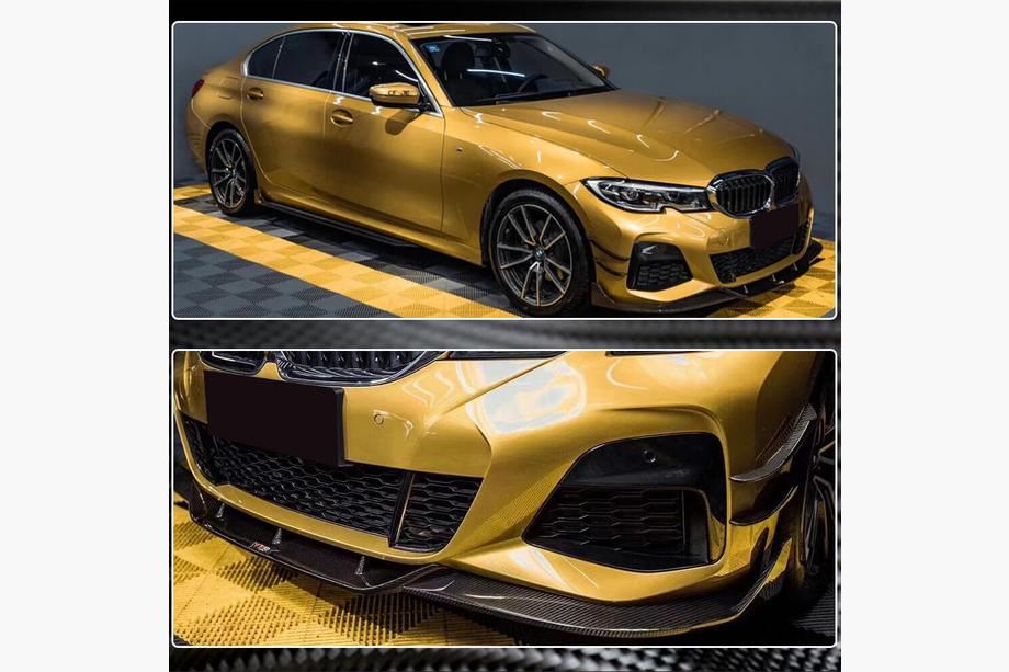 BMW 3 Series G20/G21 2018- Lame de Pare-chocs Avant PD-Style (pour M-Sport 2018-2022, Carbone) Photo 4