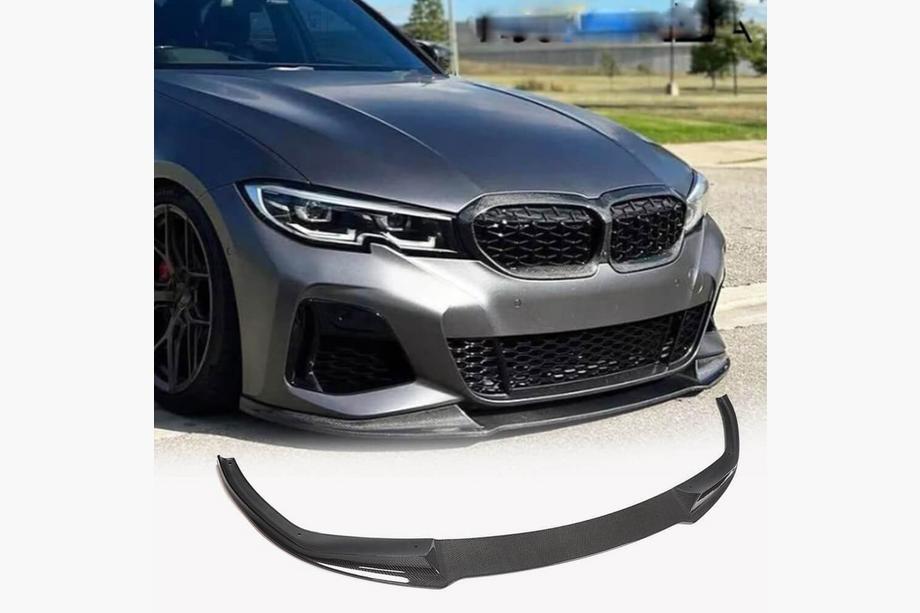 BMW 3 Series G20/G21 2018- Lame avant pare-chocs V5 (pour M-Sport 2018-2022, Carbone) Photo 1