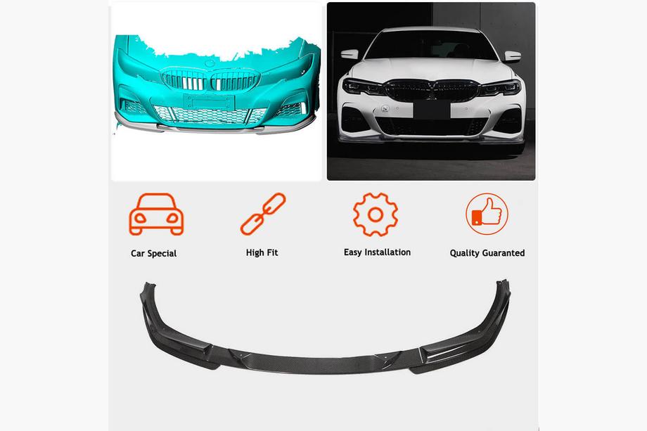 BMW 3 Series G20/G21 2018- Lame Avant V7 pour M-Sport 2018-2022 Carbone Photo 2