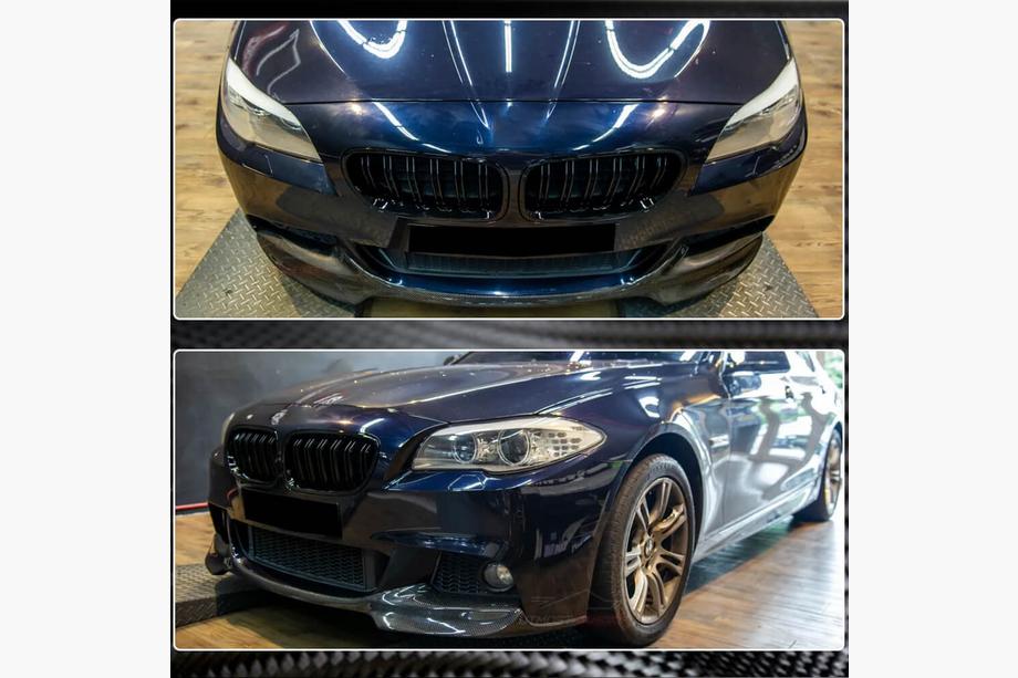 BMW 5 Series F10/F11 2010–2016 Lame de Pare-chocs Avant Carbone V2 (M-Sport) Photo 3