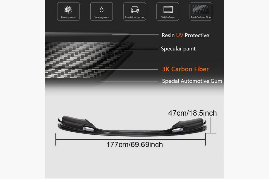 BMW 5 Series F10/F11 2010–2016 Lame Avant V2 pour Pare-chocs (pour F10 M5, Carbone) Photo 4