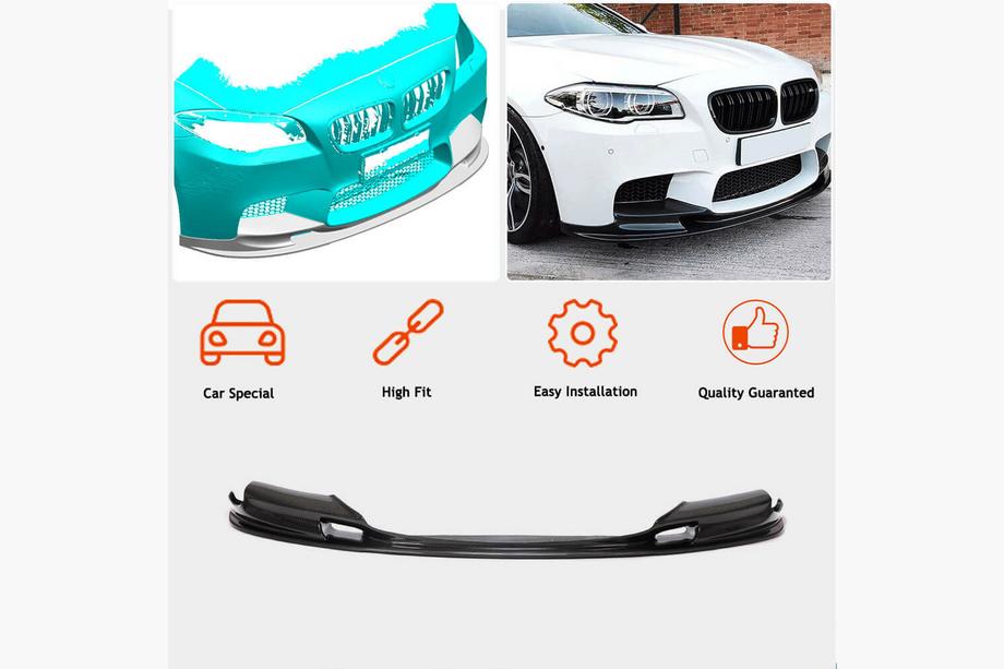 BMW 5 Series F10/F11 2010–2016 Lame Avant V2 pour Pare-chocs (pour F10 M5, Carbone) Photo 5