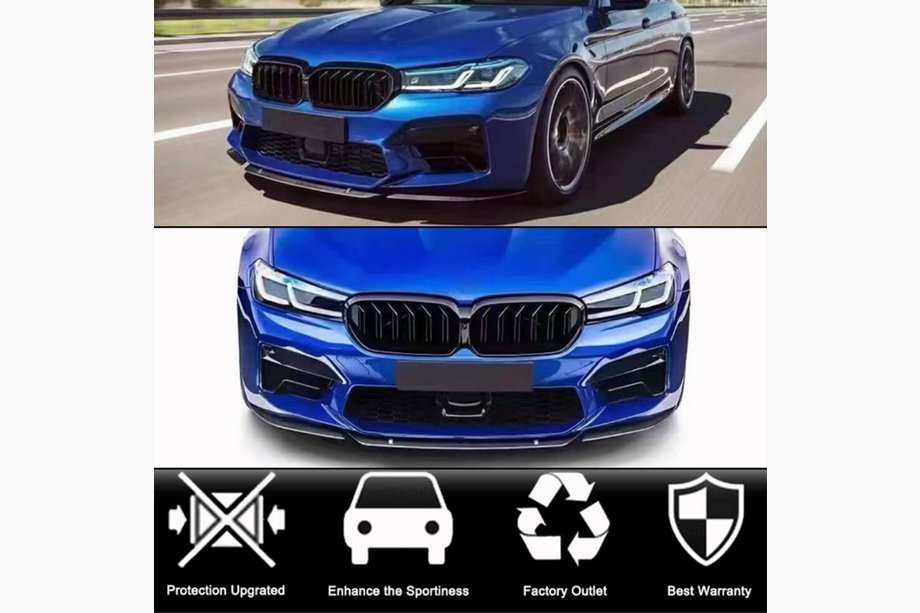 BMW Série 5 G30/G31 2017–2023 Lame avant Lip V4 pour M5 F90 2020-2024, Carbone Photo 2
