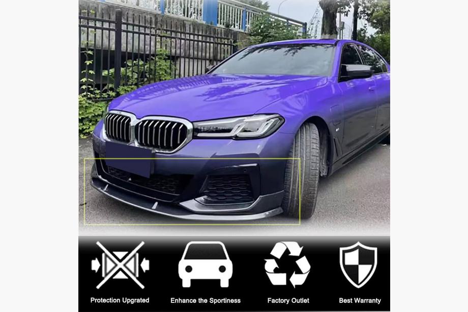 BMW Série 5 G30/G31 2017–2023 Lame avant V1 pour M-Sport 2021-2024, Carbone Photo 2