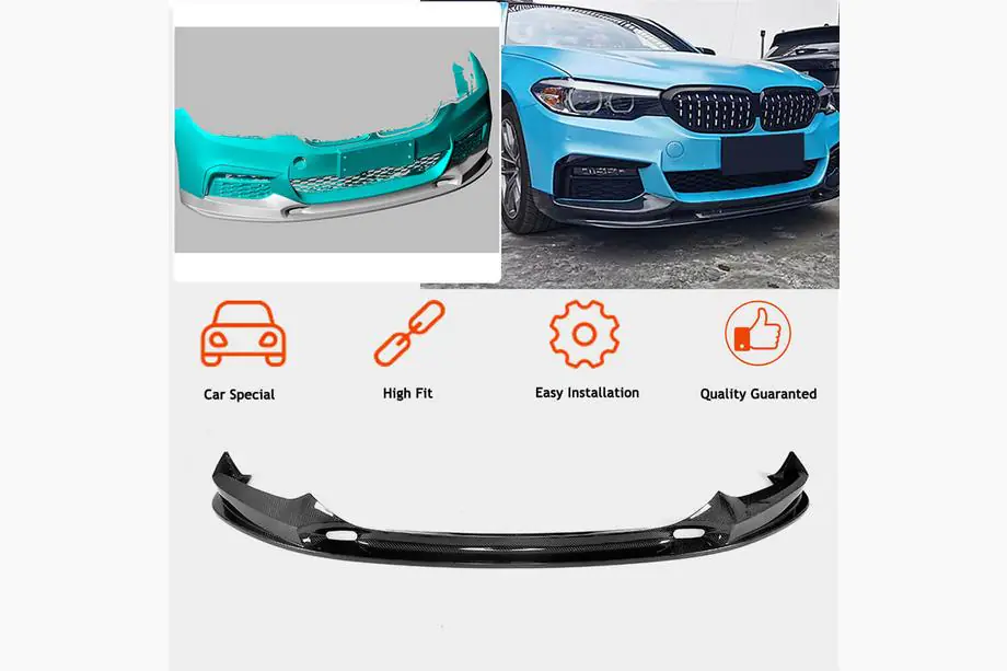BMW Série 5 G30/G31 2017–2023 Lame avant Lip V2 pour M-Sport 2017-2020 Carbone Photo 2