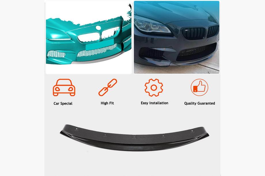 BMW 6 Series F12/F13/F06 2011-2018 Lame avant V2 pour M6, Carbone Photo 2
