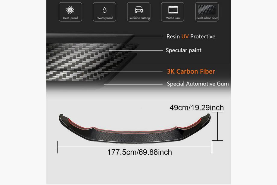 BMW 3 Series F30/F31 2012-2019 Lame avant V7 pour F80 Carbone Photo 6