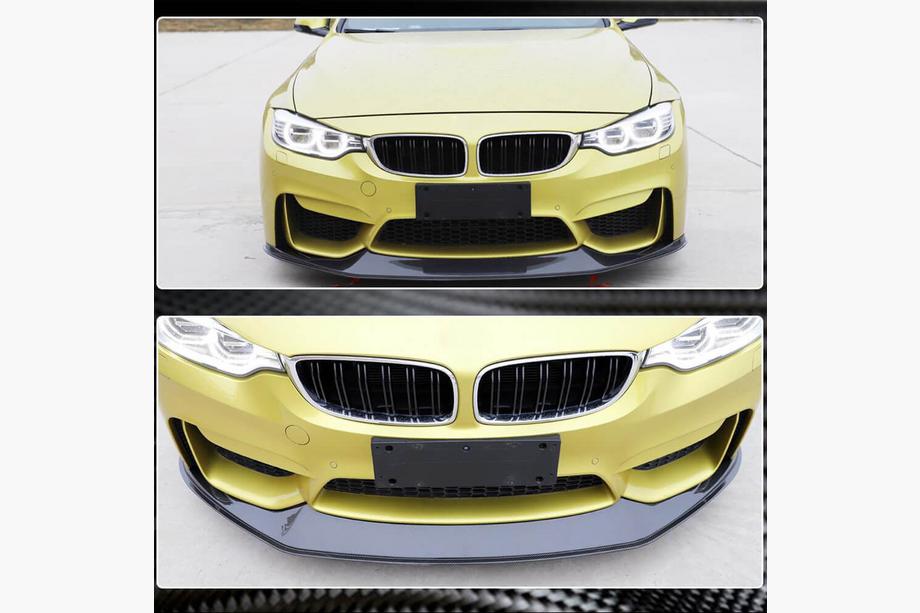 BMW 4 Series F32/F33/F36 2012-2020 Lame avant de pare-chocs Lip V7 (pour F82/F83, Carbone) Photo 5