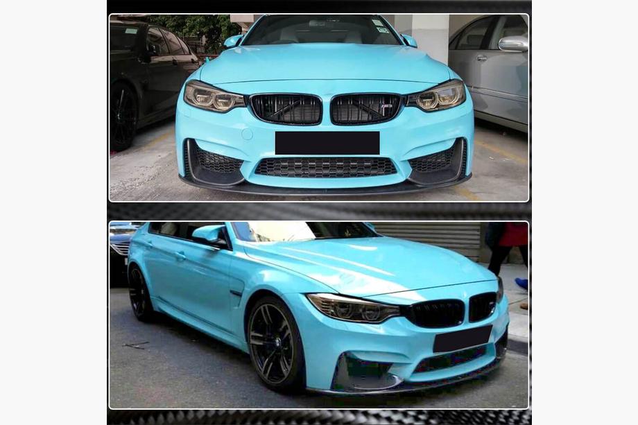 BMW 3 Series F30/F31 2012-2019 Lame de pare-chocs avant FRP V16 (pour F80) Photo 4