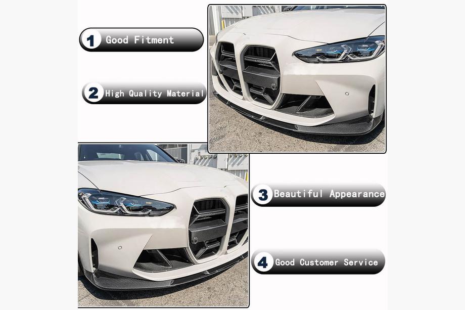 BMW 3 Series G20/G21 2018- Lame avant pare-chocs V7 (pour G80, Carbone) Photo 3