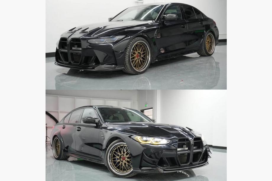 BMW 4 Series G22/23/26 2020- Lame avant V1 pour G82/G83, carbone Photo 2