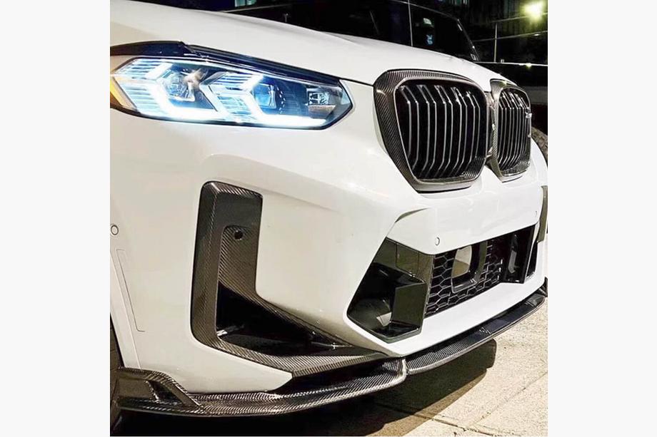 BMW X3 G01 2018- Lame avant de pare-chocs Lip (pour F97 2022-2024, Carbone) Image