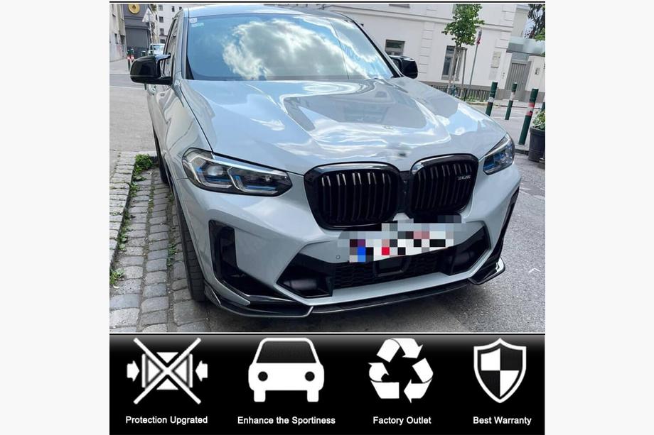 BMW X4 G02 2018- Lame avant de pare-chocs (pour F98 2022-2025, Carbone) Photo 2