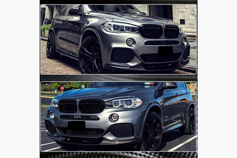 BMW X5 F15 2013-2018 Lame avant pare-chocs (pour M-Sport, Carbone) Photo 4