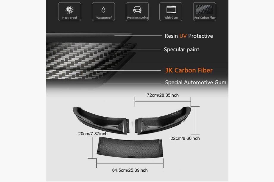 BMW X5 F15 2013-2018 Lame avant pare-chocs (pour M-Sport, Carbone) Photo 6
