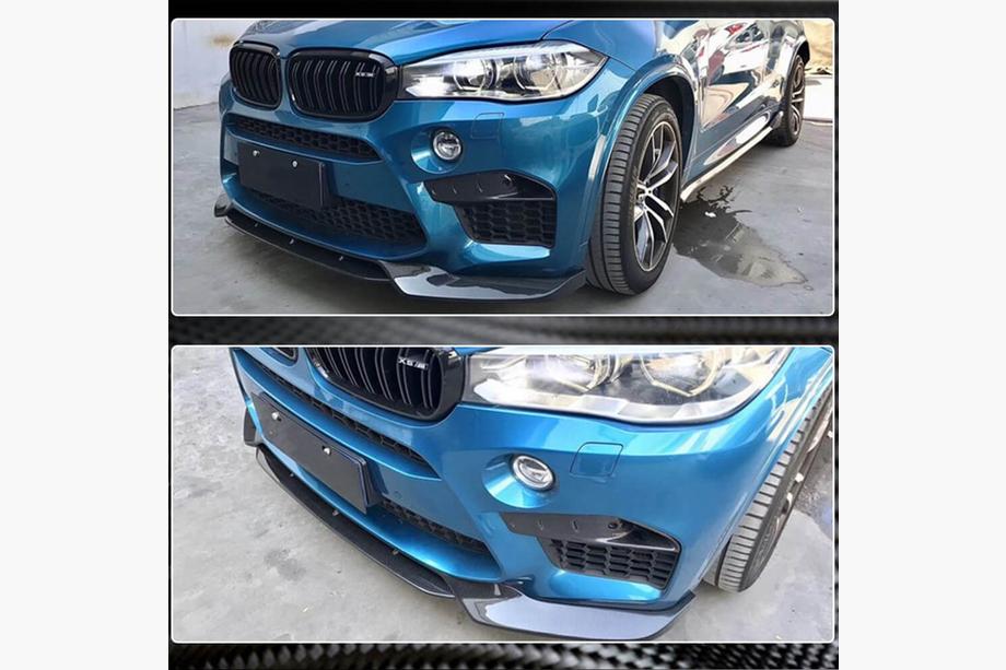 BMW X6 F16 2014-2019 Lame avant Lip V1 pour F86, carbone Photo 4
