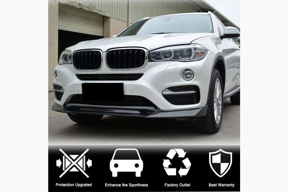 BMW X6 F16 2014-2019 Extension de pare-chocs avant Lip V2 (pour Base, Carbone) Photo 3