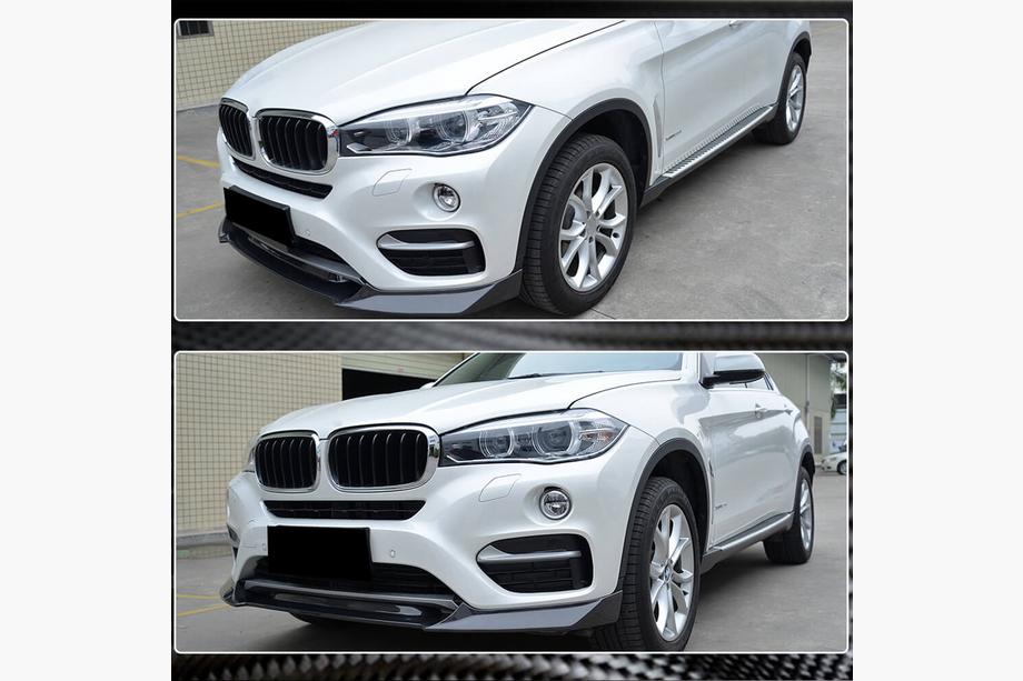 BMW X6 F16 2014-2019 Extension de pare-chocs avant Lip V2 (pour Base, Carbone) Photo 4