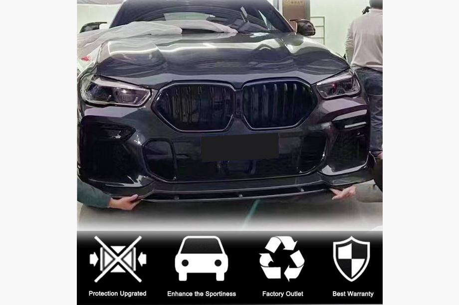 BMW X6 G06 2019–2027 Lame de Pare-chocs Avant (pour M-Sport 2018-2022, Carbone) Photo 2