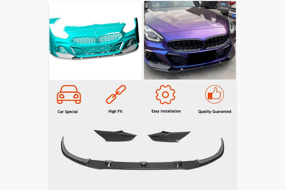 BMW Z4 (G29) 2018- Lame de Pare-chocs Avant V5 (pour M-Sport, Carbone) Photo 2