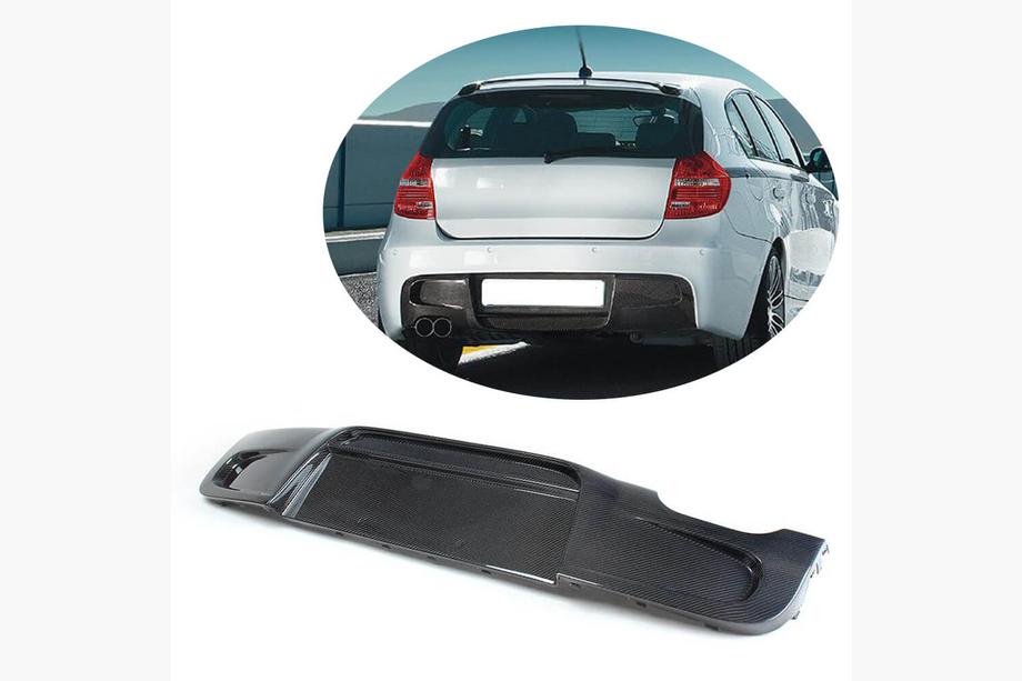 BMW 1 Series E81/E82/E87/E88 2004-2011 Diffuseur de Pare-Chocs Arrière V2 pour E87 M-Sport, Carbone Photo 2