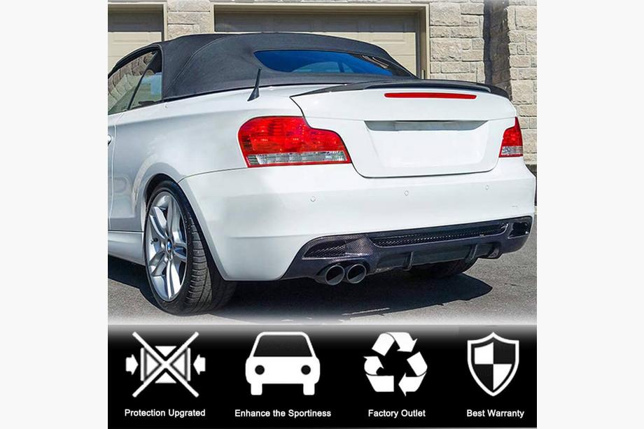 BMW 1 Series E81/E82/E87/E88 2004-2011 Diffuseur Arrière V1 pour E82/E88 M-Sport, Carbone Photo 3