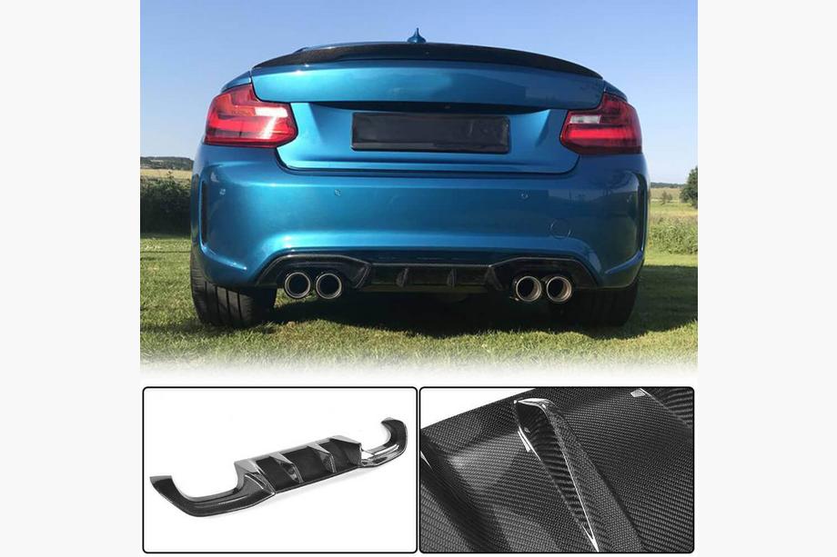 BMW 2 Series F22/F23 2014-2021 Diffuseur Arrière V6 (pour F87 M2/M2C, Carbone) Photo 1