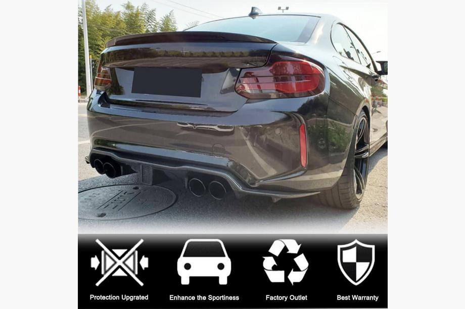BMW 2 Series F22/F23 2014-2021 Diffuseur Arrière V7 (pour F87 M2/M2C, Carbone) Photo 2