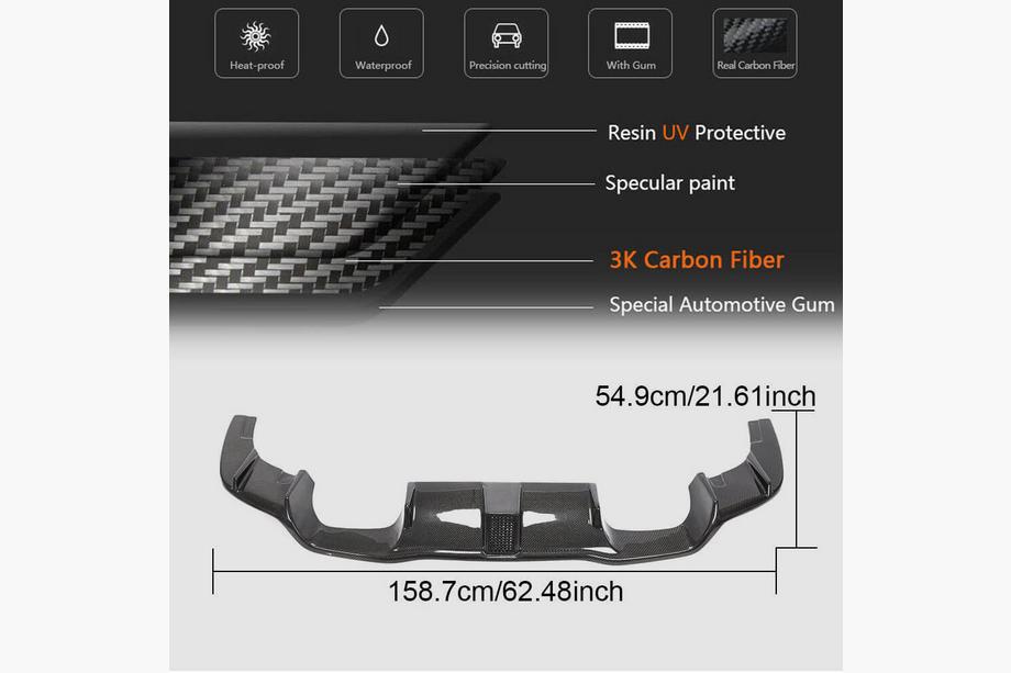 BMW 2 Series F22/F23 2014-2021 Diffuseur Arrière V7 (pour F87 M2/M2C, Carbone) Photo 5