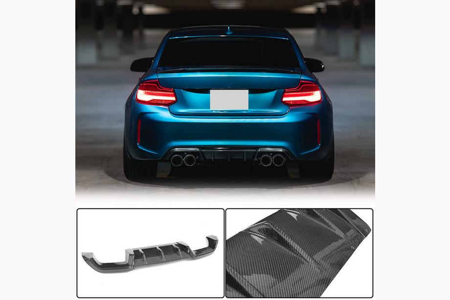 BMW 2 Series F22/F23 2014-2021 Diffuseur Arrière V5 pour F87 M2/M2C, Carbone Photo 2