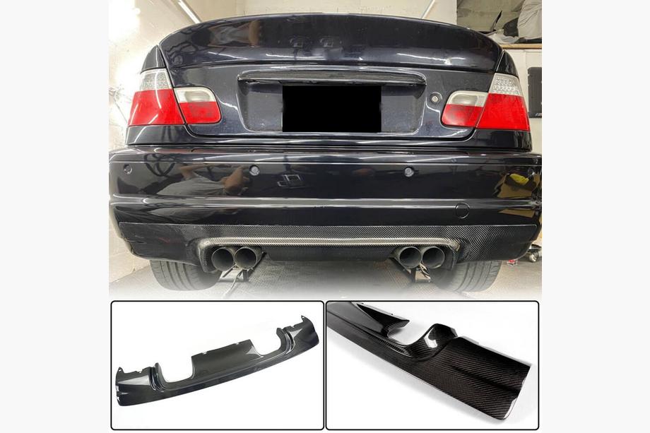 BMW 3 Series E46 1998-2006 Diffuseur de Pare-chocs Arrière V1 (pour M3, Carbone) Image