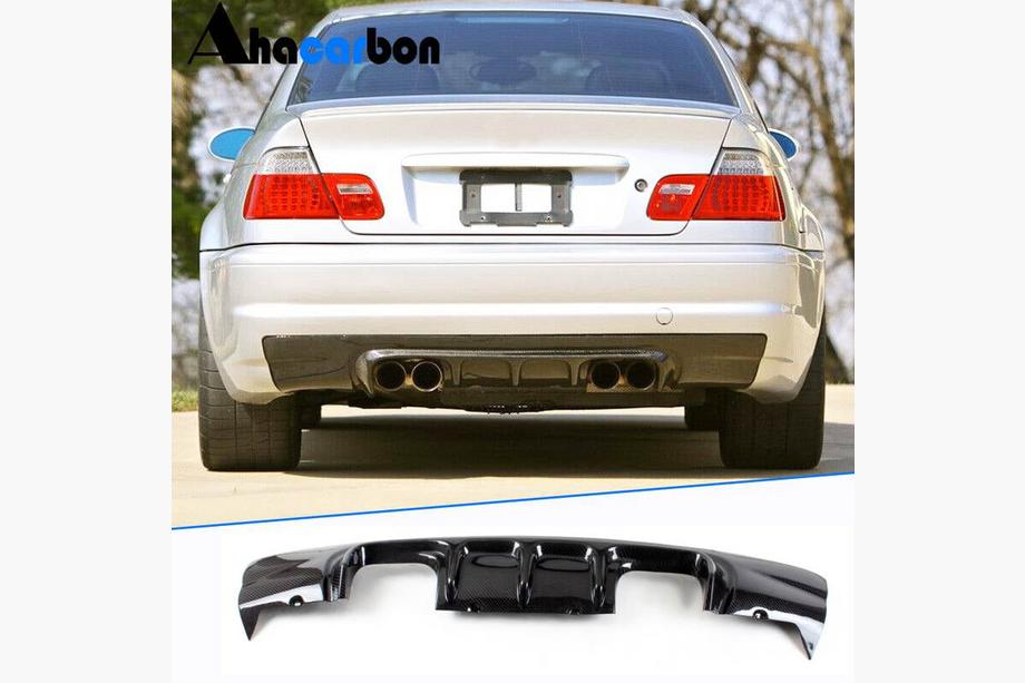 BMW 3 Series E46 1998-2006 Diffuseur de Pare-chocs Arriere V3 (pour M3, Carbone) Image