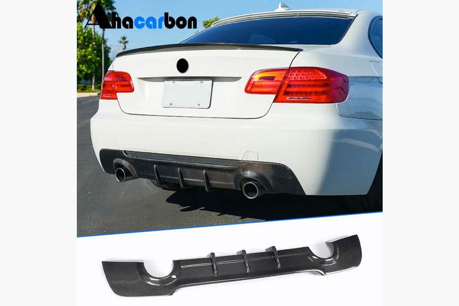 BMW 3 Series E92/E93 2006–2013 Diffuseur de Pare-Chocs Arrière V2 (pour M-Sport, Carbone) Image