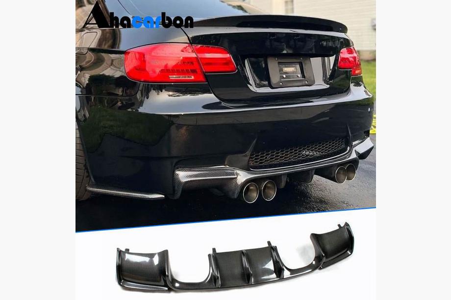 BMW 3 Series E92/E93 2006–2013 Diffuseur de Pare-chocs Arrière V-Style (pour M3, Carbone) Image