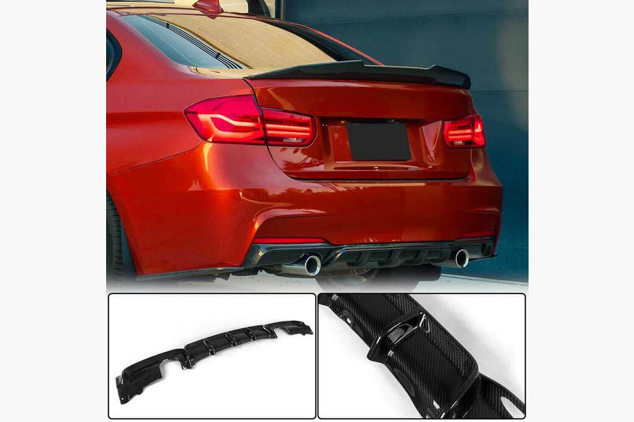 BMW 3 Series F30/F31 2012-2019 Diffuseur Arriere V1 pour F30 M-Sport, Carbone Photo 2